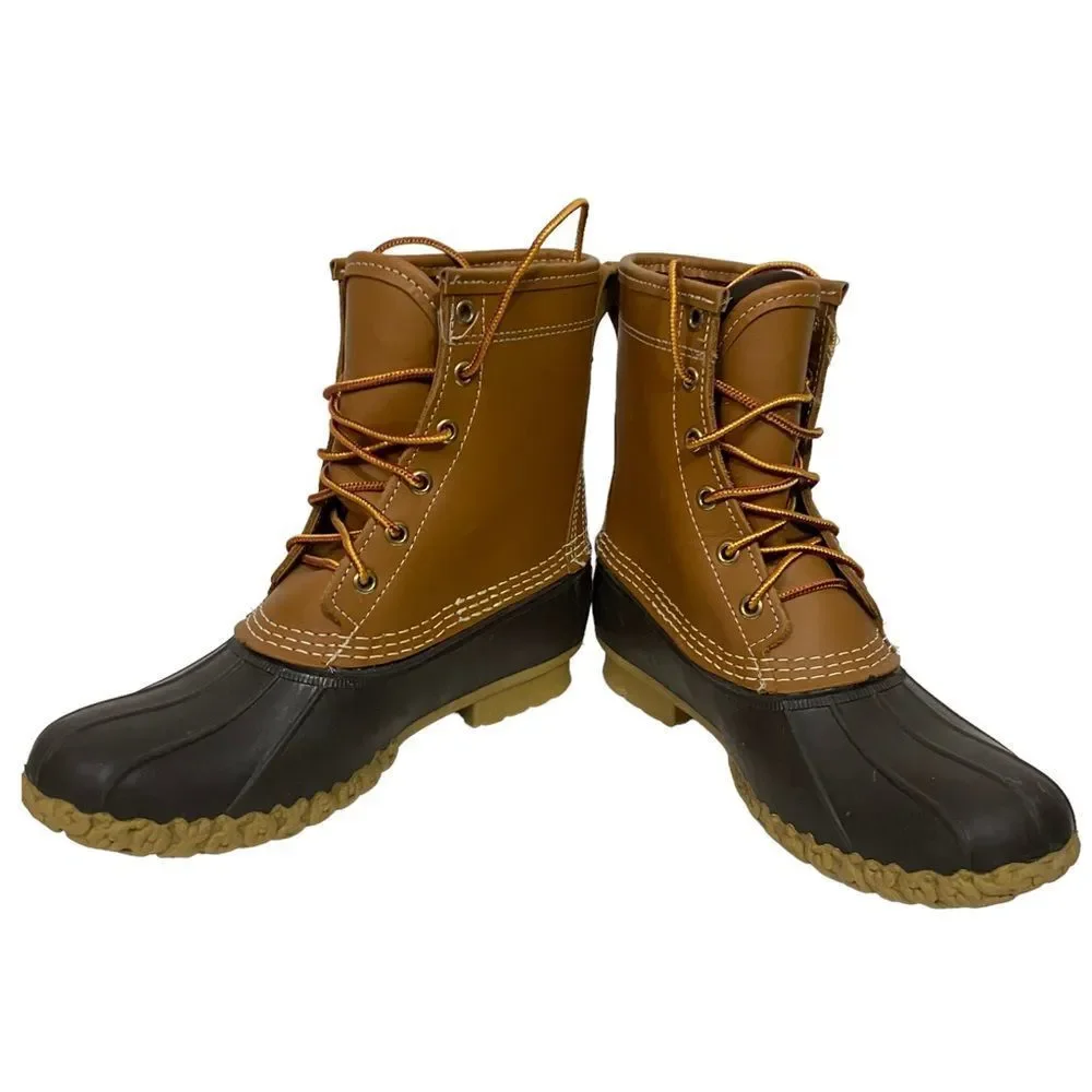 L.L. Bean Bean Boots Tan Waterproof Rain Duck Boots